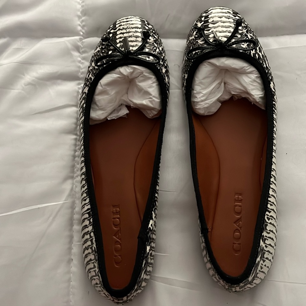 Coach Snakeskin Flats